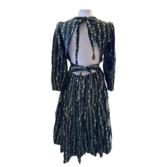 Sister Jane Dream Sugar Chain Midi Dress Black S Embroidery Feminine romantic - Picture 11 of 11